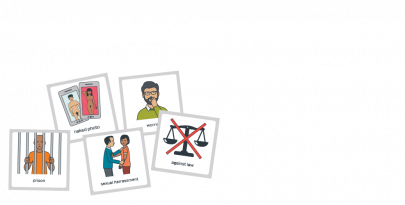 Examples of picture tiles from SECCA's Relationships and Sexuality Resource